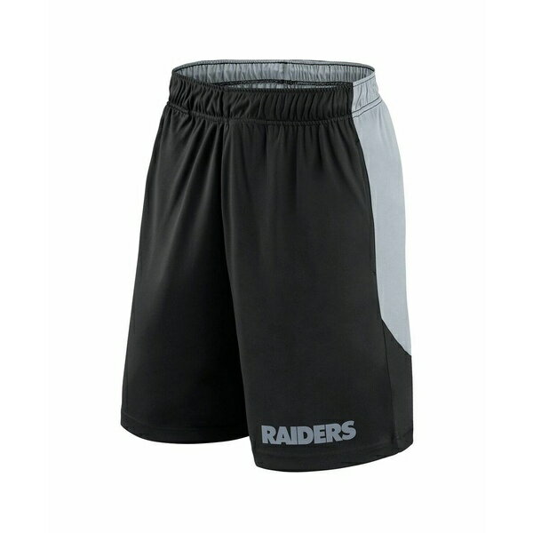 ファナティクス メンズ カジュアルパンツ ボトムス Men's Black/Silver Las Vegas Raiders Launch Shorts Black, Silver
