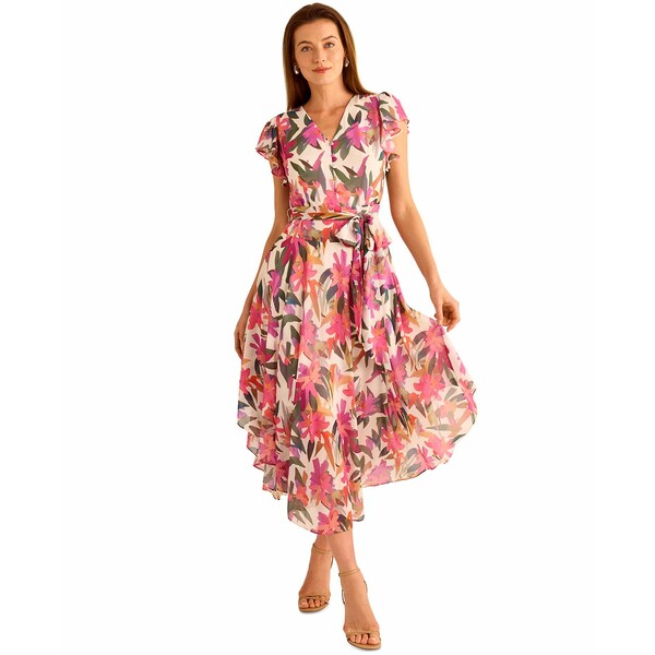 ヴィンスカムート レディース ワンピース トップス Women's Floral-Print A-Line Dress New Ivory