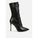 ロンンドンラグ レディース ブーツ シューズ knocturn croc textured over the boots Black