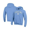 チャンピオン メンズ パーカー・スウェットシャツ アウター Men's Carolina Blue North Carolina Tar Heels Arch Over Logo Pullover Hoodie Blue