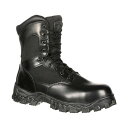 ロッキー メンズ ブーツ シューズ Men's Alpha Force Zipper Waterproof Public Service Boot Black