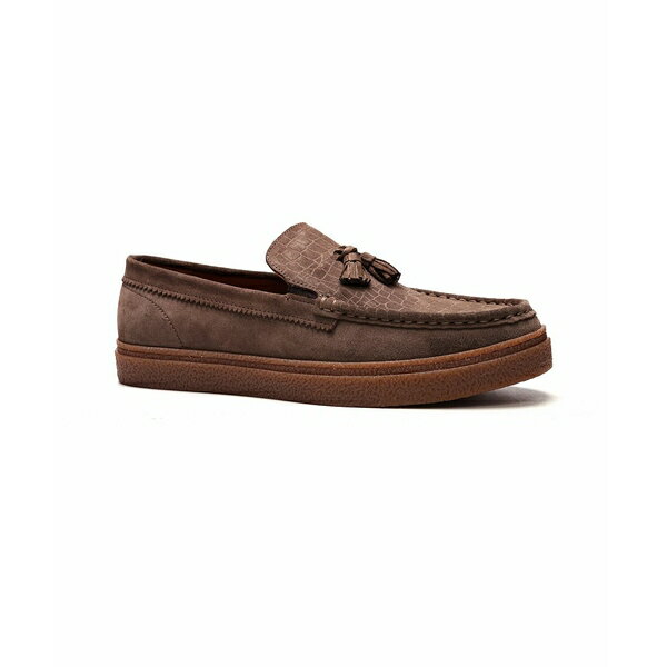 カルロスサンタナ メンズ スリッポン・ローファー シューズ Men's Baez Tassel Loafers Dark brown suede