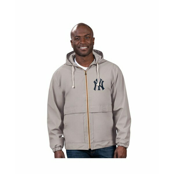 カールバンクス メンズ ジャケット＆ブルゾン アウター Men's Gray New York Yankees Full-Zip Rain Jacket Gray
