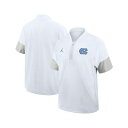 ジョーダン メンズ ジャケット&ブルゾン アウター Men's White North Carolina Tar Heels 2025 Sideline Short Sleeve Quarter-Zip Coach Jacket White