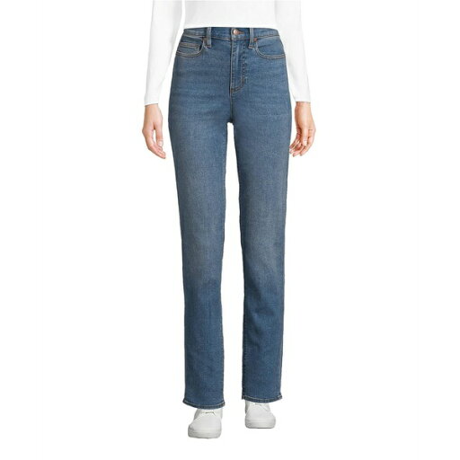 ランズエンド レディース デニムパンツ ボトムス Women's Recover High Rise Straight Leg Blue Jeans Blue cruiser ランズエンド レディース デニムパンツ ボトムス Women's Recover High Rise Straight Leg Blue Jeans Blue cruiser