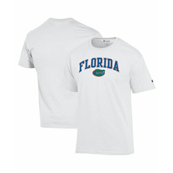 チャンピオン メンズ シャツ トップス Men's White Florida Gators Arched Logo T-Shirt White