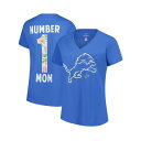ファナティクス レディース カットソー トップス Women's Blue Detroit Lions Plus Size Mother's Day Flora...