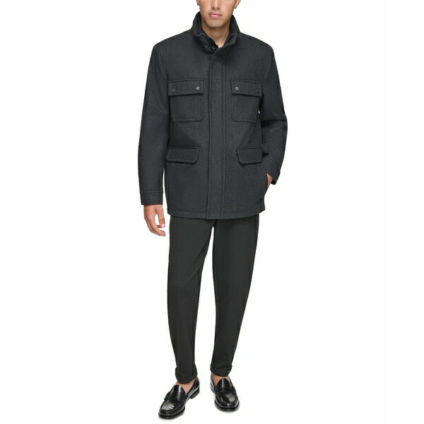 マークニューヨーク メンズ ジャケット＆ブルゾン アウター Men's Dunbar Four Pocket Military-Inspired Jacket Charcoal