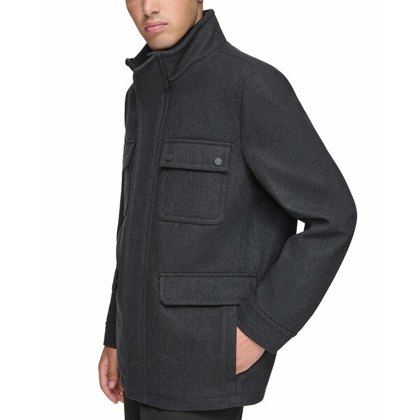 マークニューヨーク メンズ ジャケット＆ブルゾン アウター Men's Dunbar Four Pocket Military-Inspired Jacket Charcoal