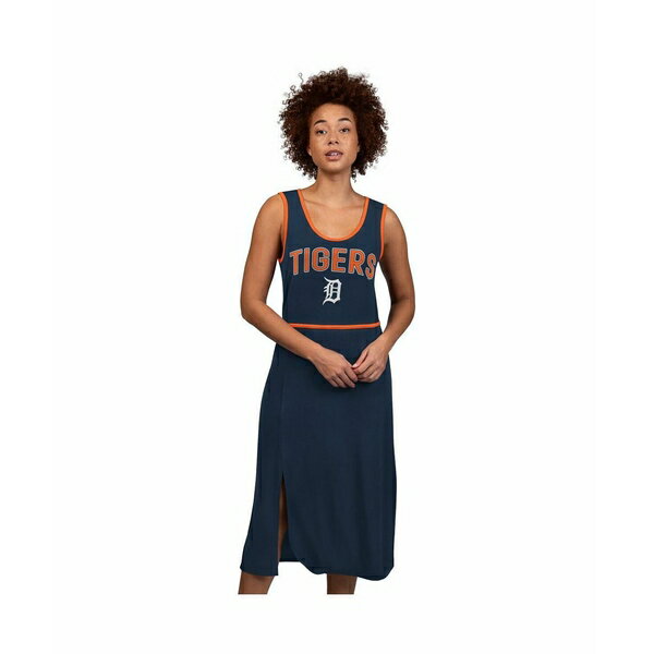 カールバンクス レディース ワンピース トップス Women's Navy Detroit Tigers Center Field Maxi Dress Navy