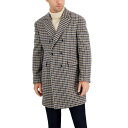 タリア メンズ ジャケット&ブルゾン アウター Men's Wool Slim-Fit Double-Breasted Overcoat Cream/navy