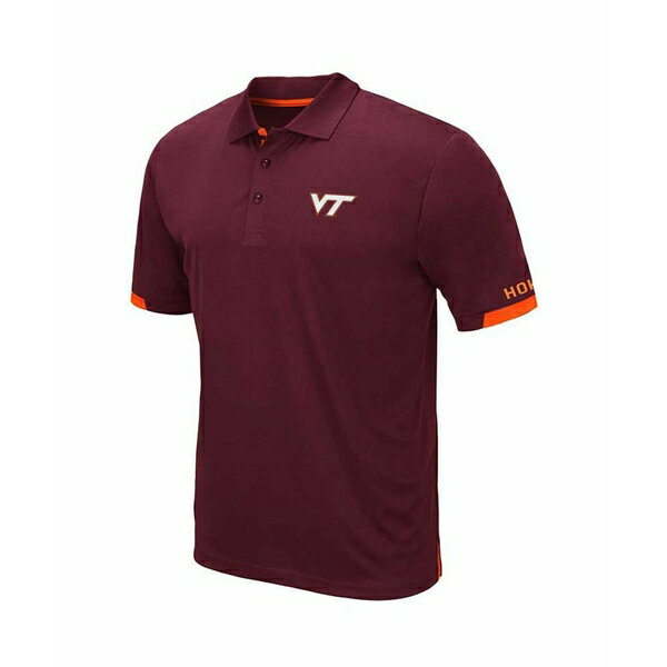 コロシアム メンズ シャツ トップス Men's Maroon Virginia Tech Hokies Big and Tall Santry Polo Shirt Maroon