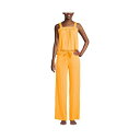 ランズエンド レディース カットソー トップス Women's Cooling 2 Piece Pajama Set - Sleeveless Square Neck Top and Pants Sweet mango