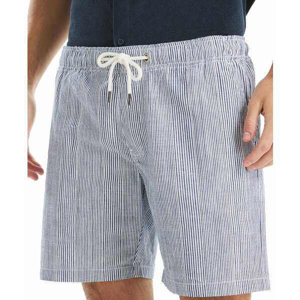 ナウティカ メンズ カジュアルパンツ ボトムス 7" Striped Textured Pull-On Short Satellite Blue