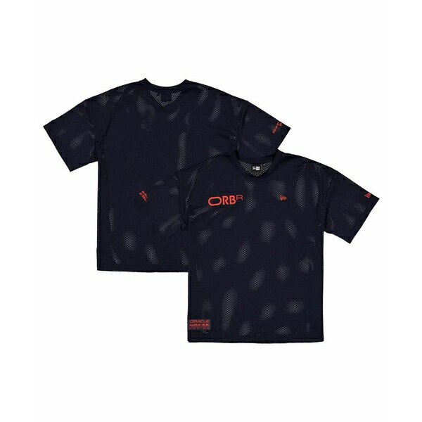 ニューエラ メンズ シャツ トップス Men's Navy Red Bull Racing Oversized Graphic Mesh T-Shirt Navy