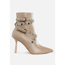 ロンンドンラグ レディース ブーツ シューズ Jaunts Eyelets & Studs Harness Ankle Boots Beige