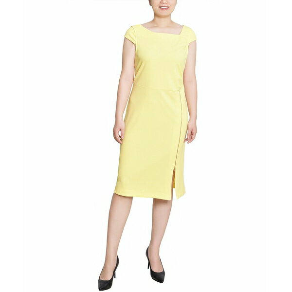 ニューヨークコレクション レディース ワンピース トップス Petite Cap Sleeve Exposed Zipper Dress B..