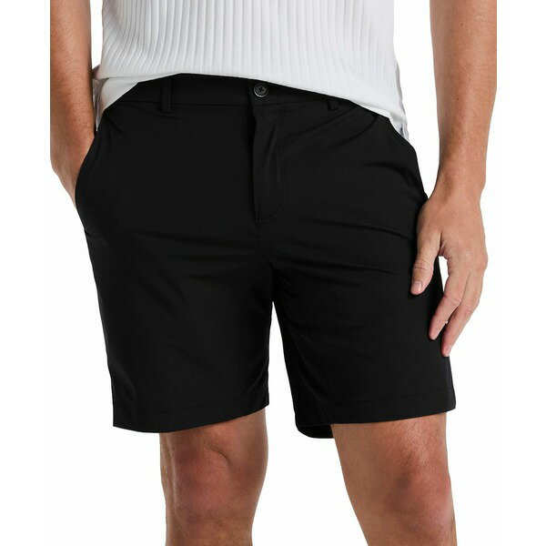 ペリーエリス メンズ カジュアルパンツ ボトムス Men's Solid Stretch 8" Tech Shorts Black