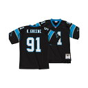 ミッチェル&ネス メンズ シャツ トップス Men's Kevin Greene Carolina Panthers Replica Throwback Jersey Black
