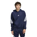 アディダス メンズ パーカー・スウェットシャツ アウター Men's Select Foundation Fleece Basketball Hoodie Team navy blue, White