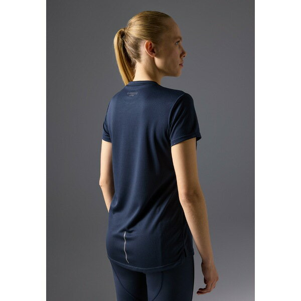 イーブン アンド オド レディース テニス スポーツ Basic T-shirt - dark blue/grey