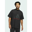 アディダス メンズ バスケットボール スポーツ ONE - Print T-shirt - black red