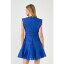 ɥ쥹 ǥ ԡ ȥåץ Women's Plunging Neck Lace Trim Dress Blue