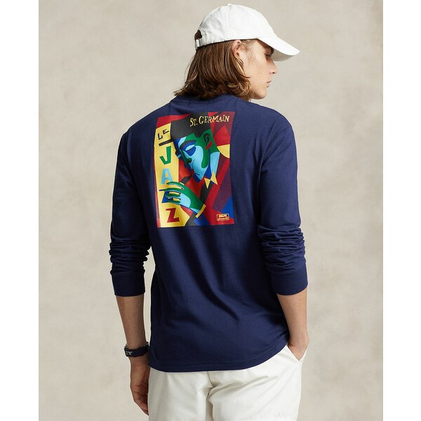ラルフローレン メンズ Tシャツ トップス Men 039 s Long-Sleeve Jazz Graphic T-Shirt Newport Navy