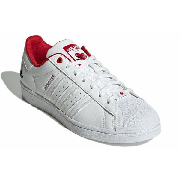adidas アディダス メンズ スニーカー White/Red 【adidas Superstar 'Valentine's Day White' GW4416】 サイズ US_6(24.0cm)