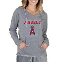 コンセプトスポーツ レディース パーカー・スウェットシャツ アウター Los Angeles Angels Concepts Sport Women's Mainstream Terry Long Sleeve Hoodie Top Gray