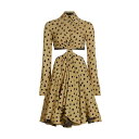 プロエンザショラー レディース ワンピース トップス Polka Dot Cut-Out Shirtdress khaki black