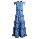 アリス アンド オリビア レディース ワンピース トップス Cadby Denim Maxi Dress ivy blue