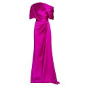 アムサール レディース ワンピース トップス Draped Off-The-Shoulder Gown fuchsia