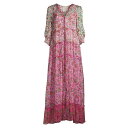 ジョニーワズ レディース ワンピース トップス Foxglove Silk Maxi-Dress multi