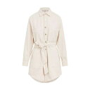 ハドソンジーンズ レディース ワンピース トップス Oversized Belted Denim Shirtdress great egret