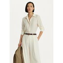 ラルフローレン レディース シャツ トップス CLASSIC FIT CREPE SHIRT - Button-down blouse - mascarpone cream(4)
