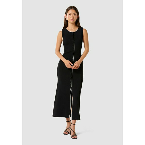 フォーエバー ニュー レディース ワンピース トップス TIPPED MIDI DRESS - Cocktail dress / Party dress - black/cream