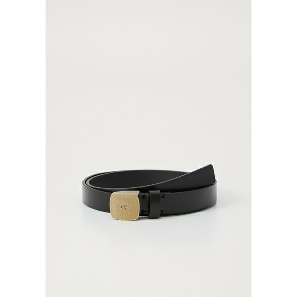 カルバンクライン レディース ベルト アクセサリー CASUAL PLAQUE BUCKLE 20MM - Belt - black/gold-coloured