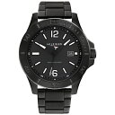 g~[ qtBK[ Y rv ANZT[ Men's Black-Tone Stainless Steel Bracelet Watch 46mm Black