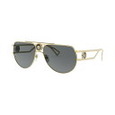 【送料無料】 ヴェルサーチ レディース サングラス・アイウェア アクセサリー Women's Cat Eye Eyeglasses, VE128055-O Gold-Tone, Black