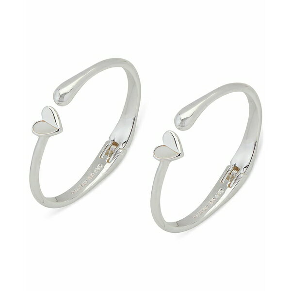 楽天astyラッキーブランド レディース ブレスレット・バングル・アンクレット アクセサリー Silver-Tone 2-Pc. Set Heart Cuff Bracelets Silver