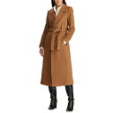 t[ fB[X WPbgu] AE^[ Women's Wool Blend Belted Maxi Wrap Coat New Vicuna