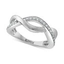 GtB[ RNV fB[X O ANZT[ EFFY&reg; Diamond Crossover Ring (1/5 ct. t.w.) in Sterling Silver or 14k Gold-Plated Sterling Silver Sterling Silver