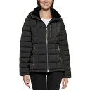 カルバンクライン レディース ジャケット＆ブルゾン アウター Women 039 s Petite Faux-Fur-Trim Hooded Puffer Coat, Created for Macy 039 s Black