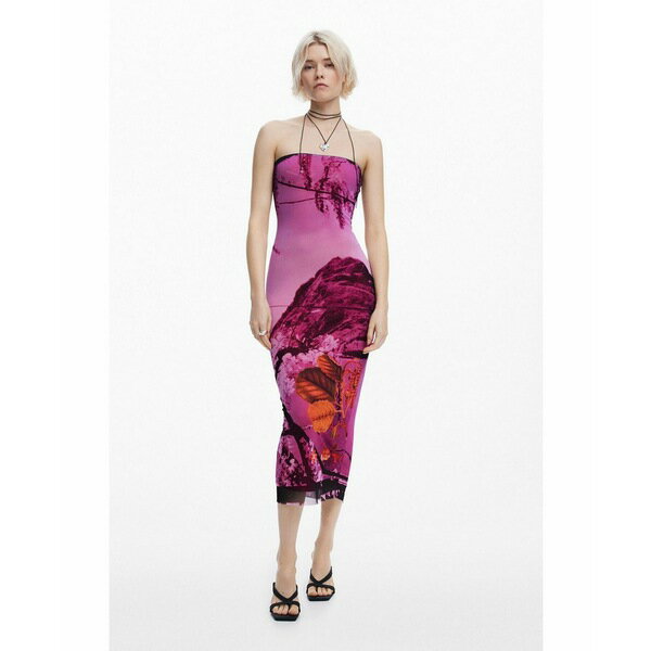 デジグアル レディース ワンピース トップス Women's Dress designed by Mr. Christian Lacroix Purple