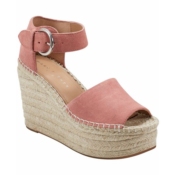 マーク・フィッシャー レディース サンダル シューズ Women's Alida High Platform Espadrille Wedge Sandals Light Pink Suede
