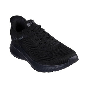 スケッチャーズ メンズ スニーカー シューズ Men's Slip-ins: BOBS Sport Squad Chaos - Solid Step Casual Sneakers from Finish Line Black