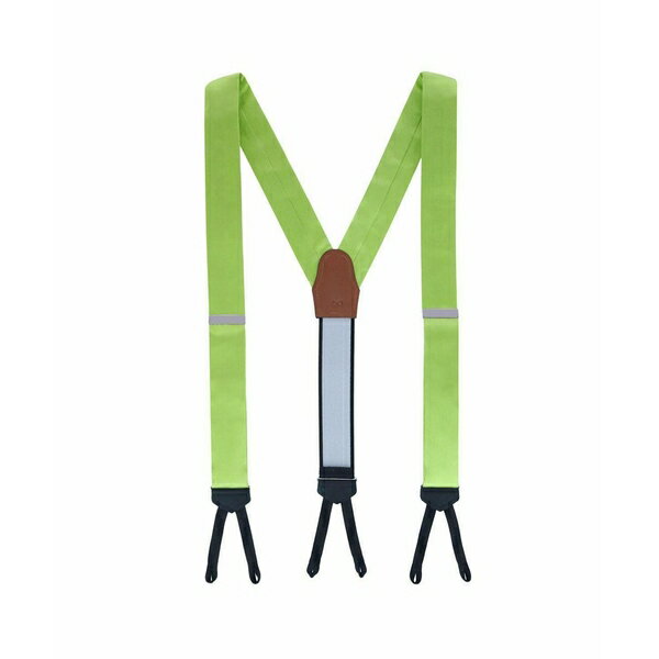 トラファルガー メンズ ベルト アクセサリー Men's Sutton Solid Color Silk Formal End Suspenders Light green
