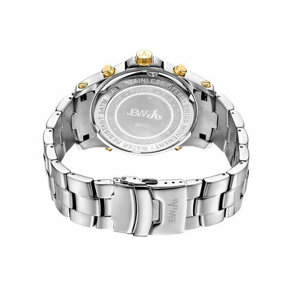 ジェイビーダブリュー メンズ 腕時計 アクセサリー Men's Jet Setter Diamond (2 ct.t.w.) Stainless Steel Watch Silver