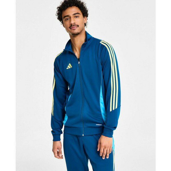 アディダス メンズ ジャケット＆ブルゾン アウター Men's Tiro 24 Slim-Fit Performance 3-Stripes Track Jacket Leg Marine/citrine